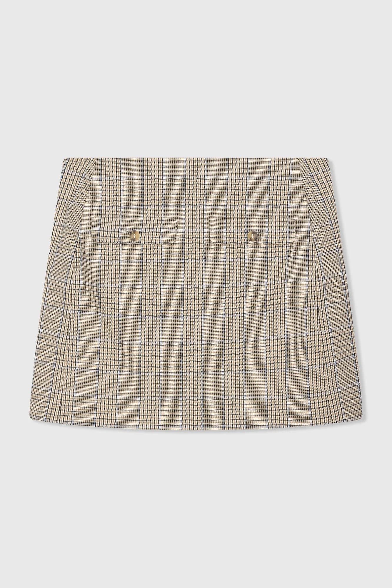 Rok Kort Ruiten Nade Beige - 5
